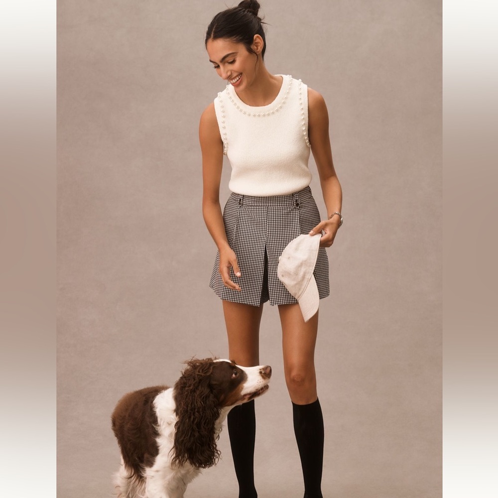 Anthropologie | Maeve Menswear Pleated Skort
